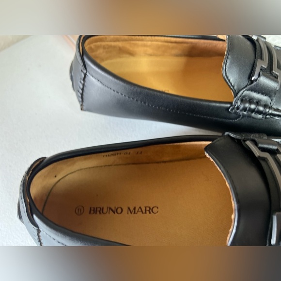 BRUNO MARC Men’s Leather Horsebit Moccasin Driving Loafers Shoes Size 11 Black main image 9